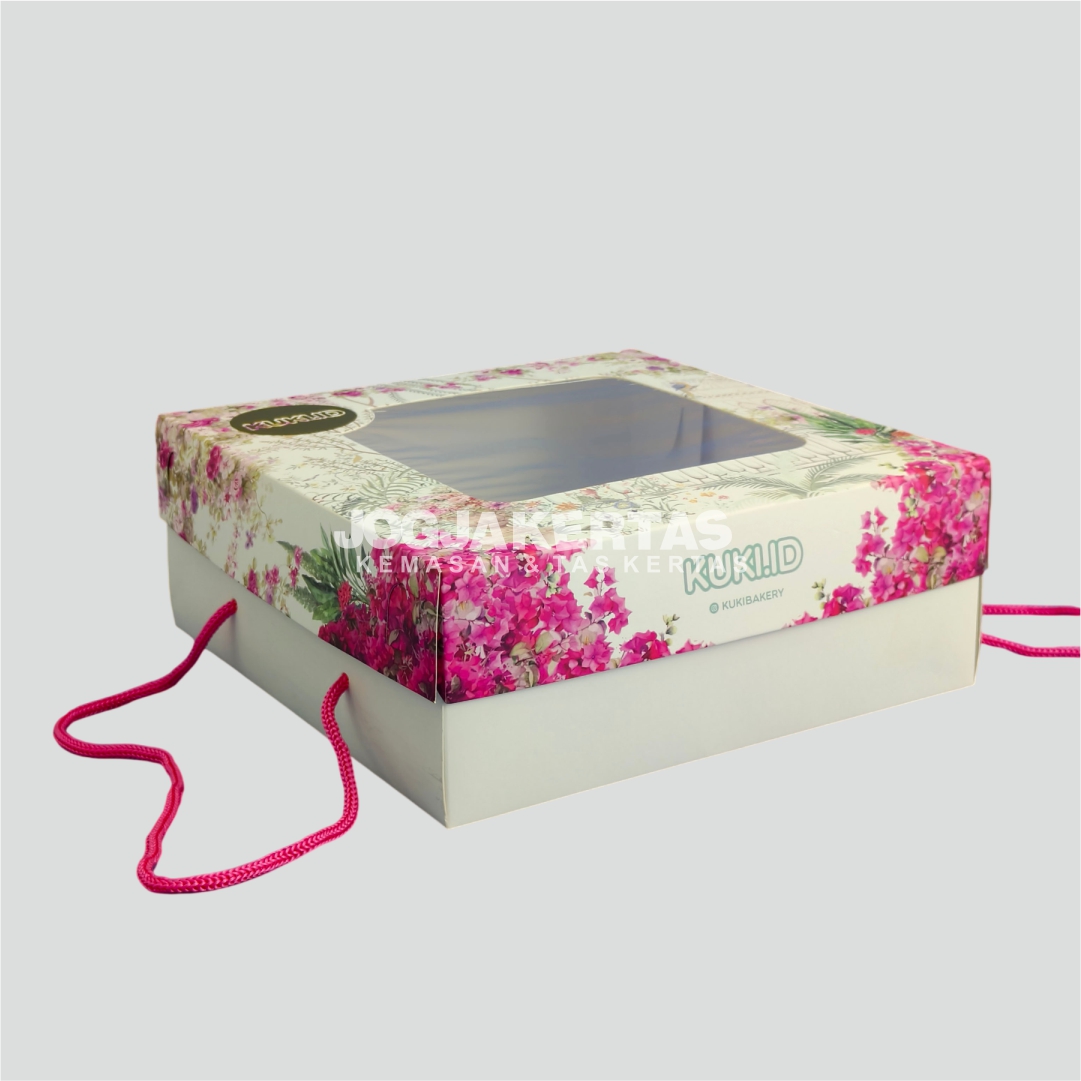 jogja_kertas_dus catering tutup pisah tali duplex 21x21x8 kuki.id bakery